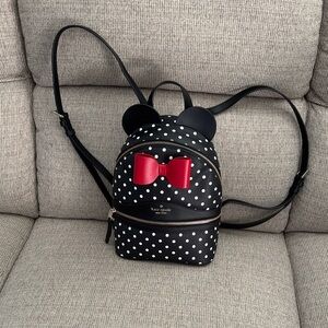 Kate Spade Black Polka Dot Mini Backpack